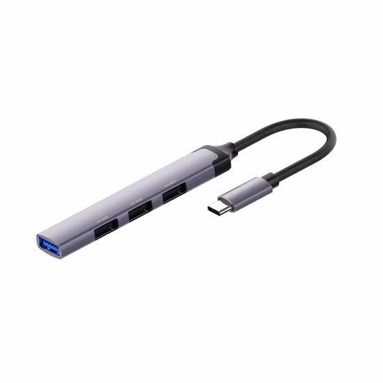 5%off Metal USB C Hub 1 to 4-Port Docking Station Type C USB3.0 USB2.0*2 USB-C Pd Gray Basix 4 Port USB 3.0/2.0 A/C Type Hub with OTG Data USB Hub for MacBook