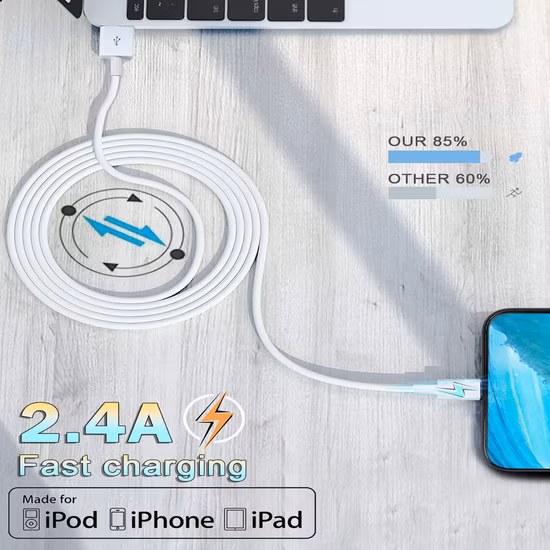 Fast Charger Phone Cable for iPhone iPad Wholesale Mobile Phone Accessories Mobile Accessories Phone Accessories