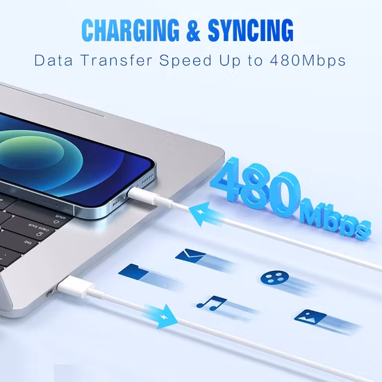 High Quality Original USB Lightning Cable for iPhone X 11 12 13 USB Fast Charger Cable for iPhone iPad Wholesale Phone Accessories